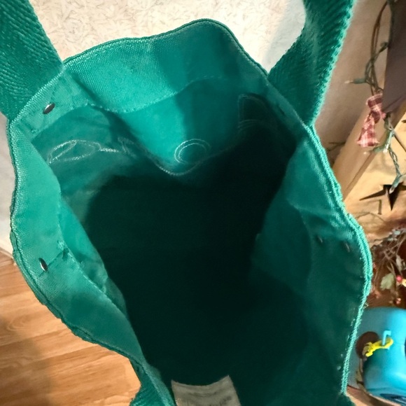 Aeropostale Vtg Sequined AERO Green Fabric Bag - Picture 3 of 4